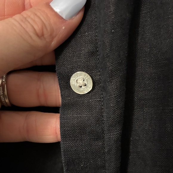 Ralph Lauren Dark Gray Linen Shirt - Picture 3 of 5